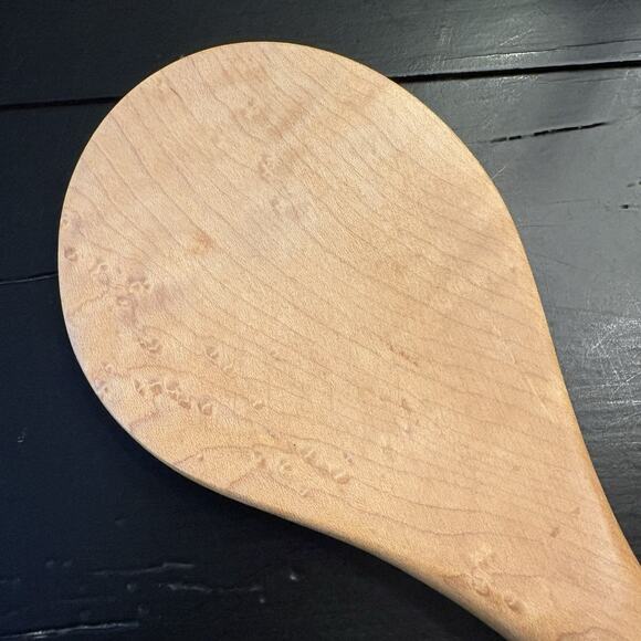 Maine Birdseye Maple Hand Carved Salad Serving Fork & Spoon 11" - Picture 7 of 8